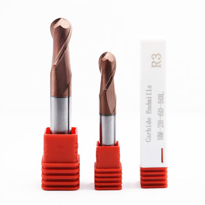 6 মিমি কার্বাইড বল নাক শেষ মিল 2 ধাতু প্রক্রিয়াকরণের জন্য ফ্লুট