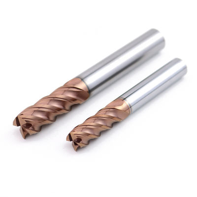 টাংস্টেন কার্বাইড মিলিং সন্নিবেশ 4 ফ্লুট HRC60 স্টিলের জন্য AlTiN কোটিং