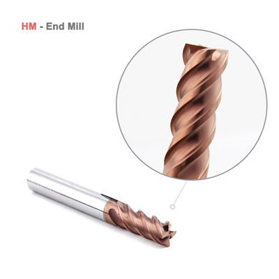 টাংস্টেন কার্বাইড মিলিং সন্নিবেশ 4 ফ্লুট HRC60 স্টিলের জন্য AlTiN কোটিং