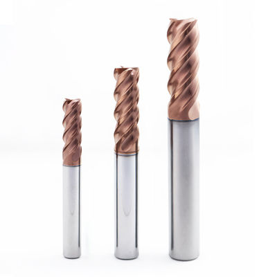 টাংস্টেন কার্বাইড মিলিং সন্নিবেশ 4 ফ্লুট HRC60 স্টিলের জন্য AlTiN কোটিং